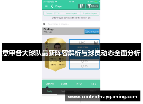 意甲各大球队最新阵容解析与球员动态全面分析