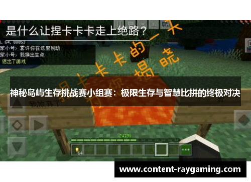 神秘岛屿生存挑战赛小组赛：极限生存与智慧比拼的终极对决
