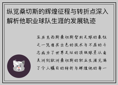 纵览桑切斯的辉煌征程与转折点深入解析他职业球队生涯的发展轨迹 纵览桑切斯的辉煌征程与转折点深入解析他职业球队生涯的发展轨迹